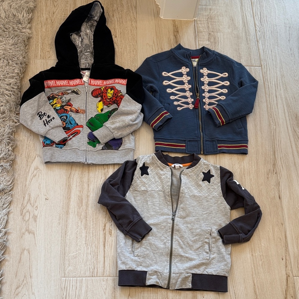 Hoodie Zip Up Sweater 5T Bundle - 3 pcs